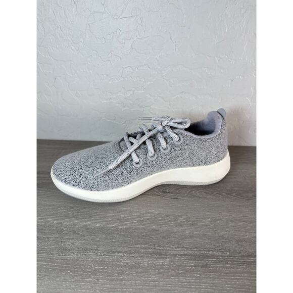 Size 9 -New! Allbirds Wool Runner Mizzle Sneakers - Light Grey / White Womens - Picture 2 of 8